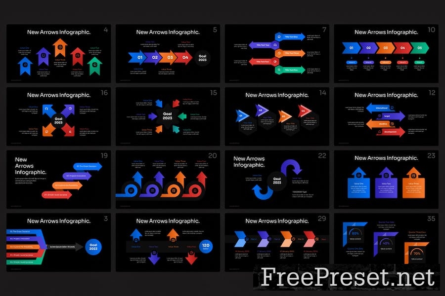 Arrows Infographic Google Slides Template PH9LHSV