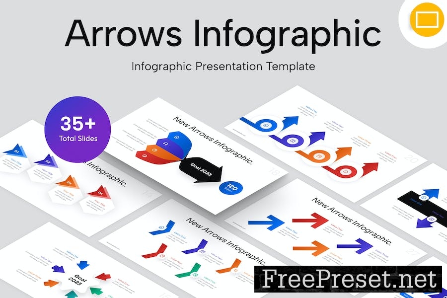 Arrows Infographic Google Slides Template PH9LHSV