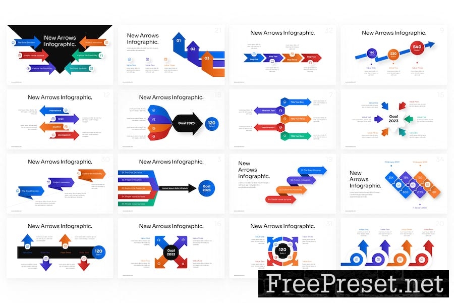 Arrows Infographic Keynote Template