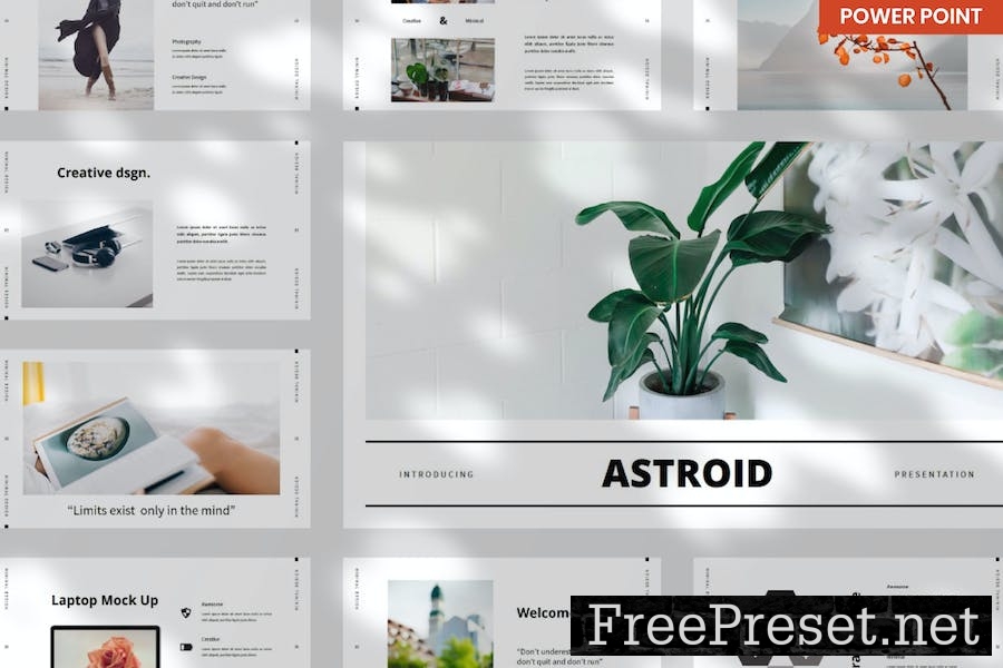 Astroid Minimal PowerPoint Presentation Template XKHLUSS