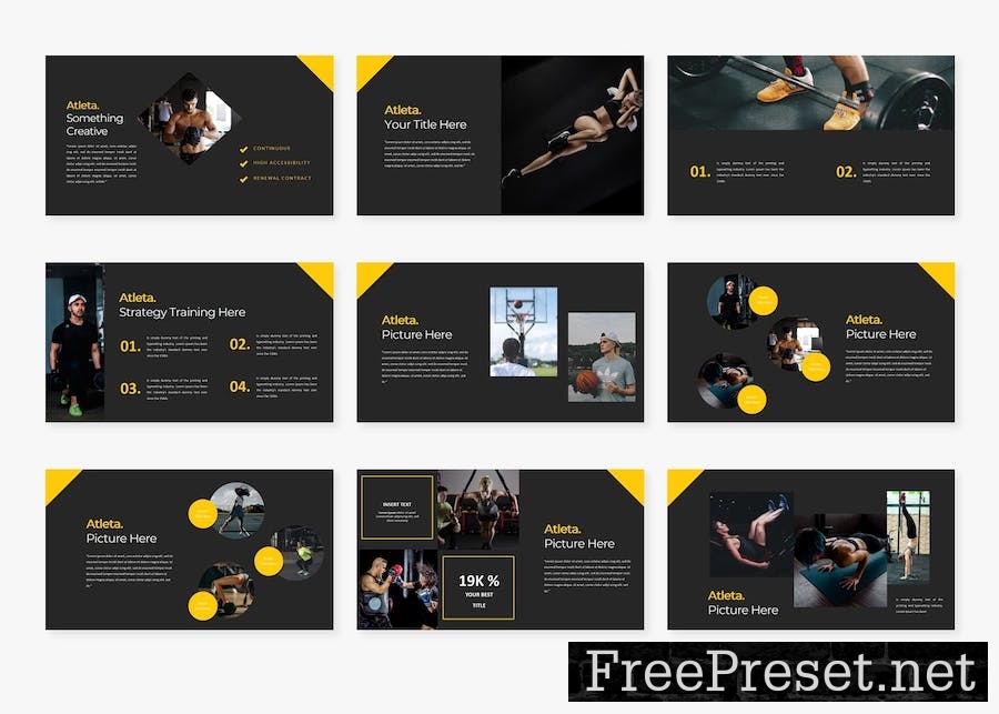 Atleta Creative Sports PowerPoint W2WC9M3