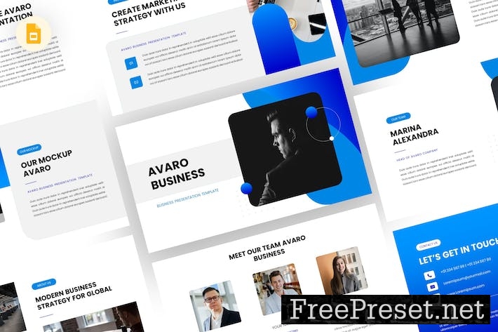 Avaro - Business Google Slides Template BKDJ2LZ