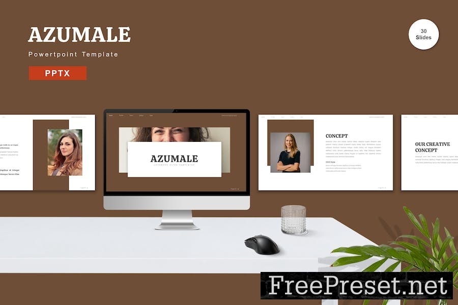 Azumale - Powerpoint Template CX4TSXF