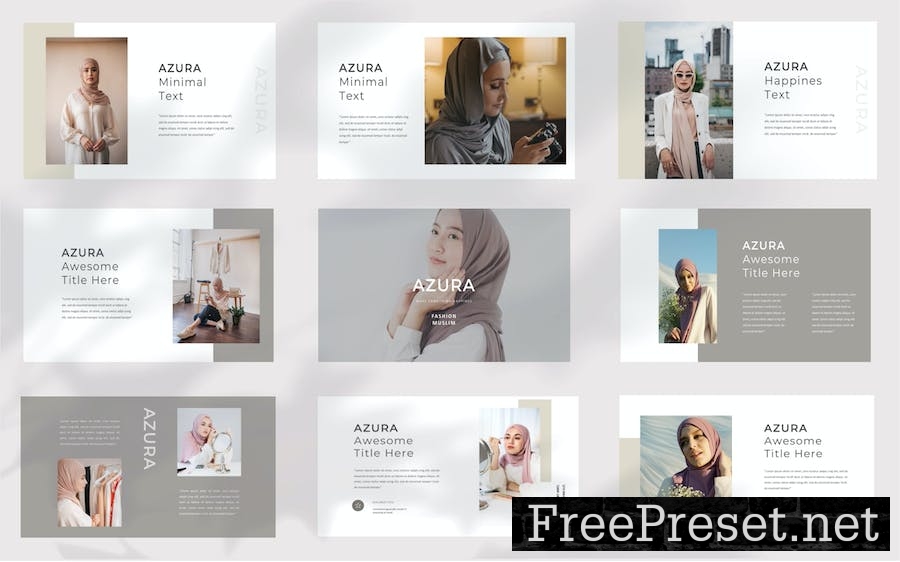 Azura Muslim Fashion Google Slide QGJUFG2