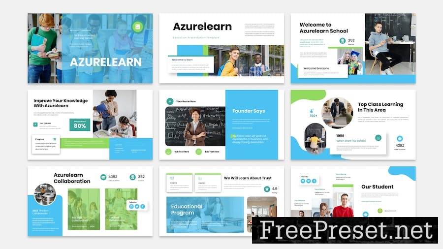 Azurelearn - Education Presentation PowerPoint Tem