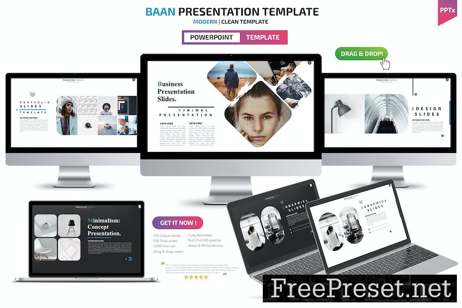 BAAN Powerpoint Presentation Template DHQ4J27