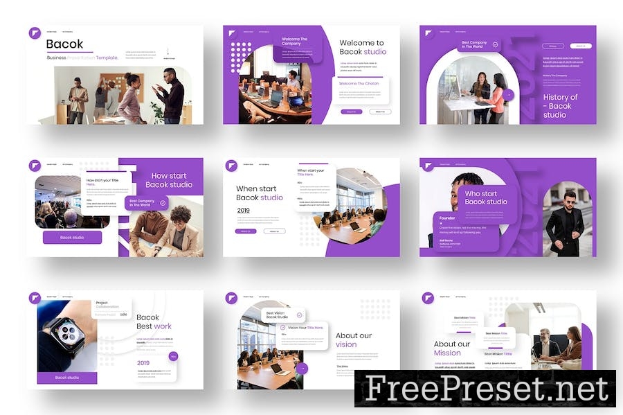 Bacok – Business PowerPoint Template 9XZ9A8K