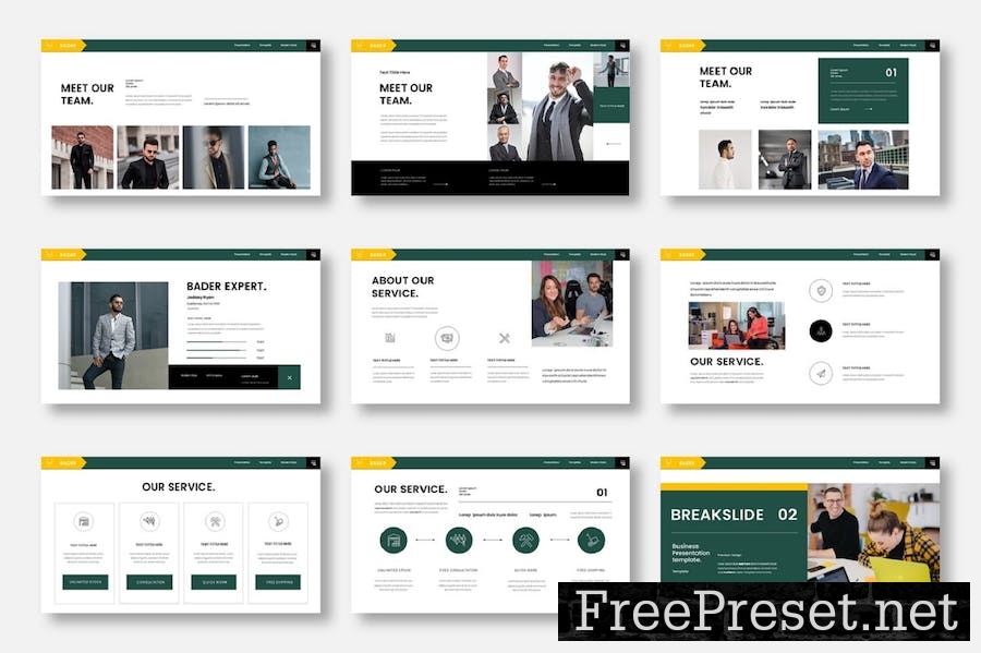 Bader – Business PowerPoint Template DFWFQGU