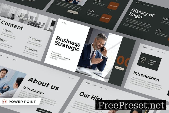 BAGJA - Business Strategic Powerpoint Template 4UQX43R