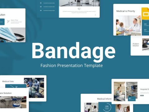 Bandage Blue Modern Medical Google Slides KSWSBAZ