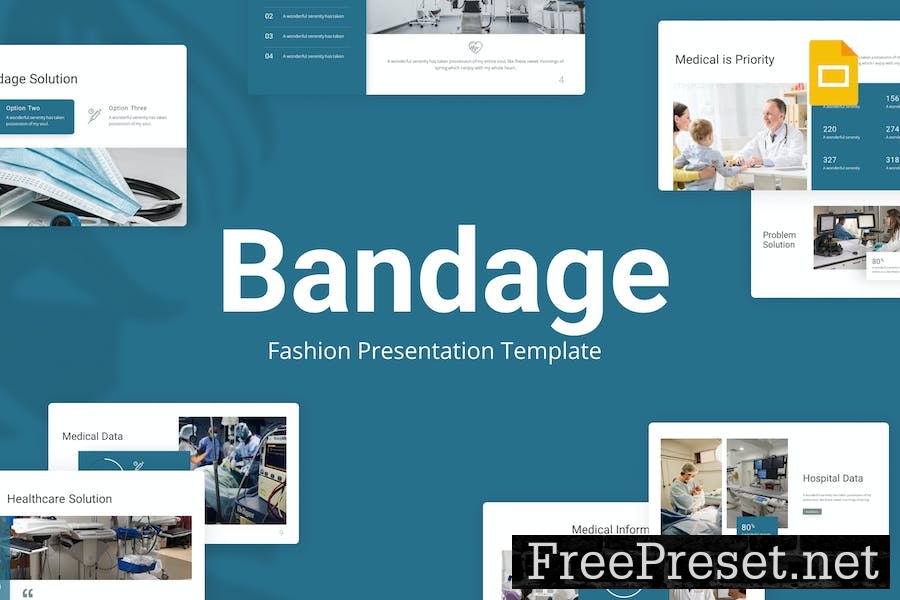 Bandage Blue Modern Medical Google Slides KSWSBAZ