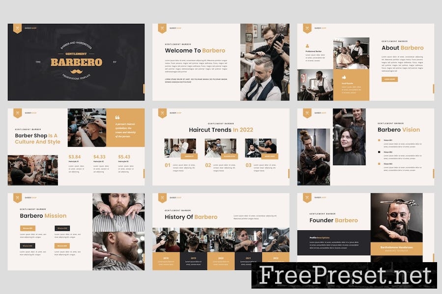 Barbero - Barbershop Keynote Template