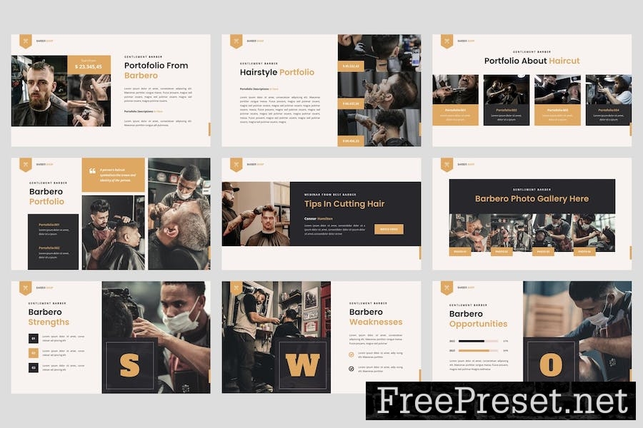 Barbero - Barbershop Keynote Template