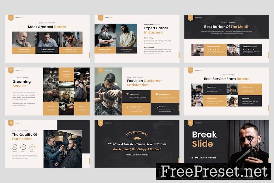 Barbero - Barbershop Keynote Template