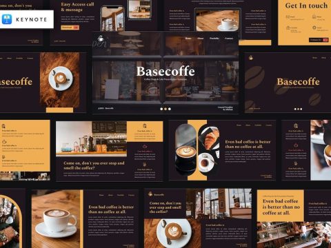 Basecoffe - Coffe & Cafe Shop Keynote Template 4CM3SSG