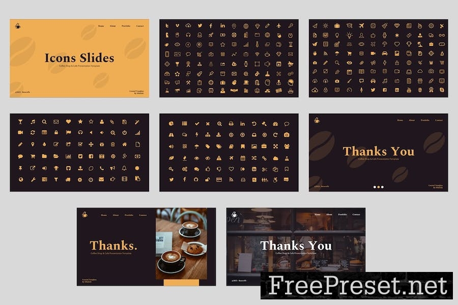 Basecoffe - Coffe & Cafe Shop Powerpoint Template RN8SUQV