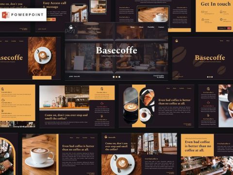 Basecoffe - Coffe & Cafe Shop Powerpoint Template RN8SUQV