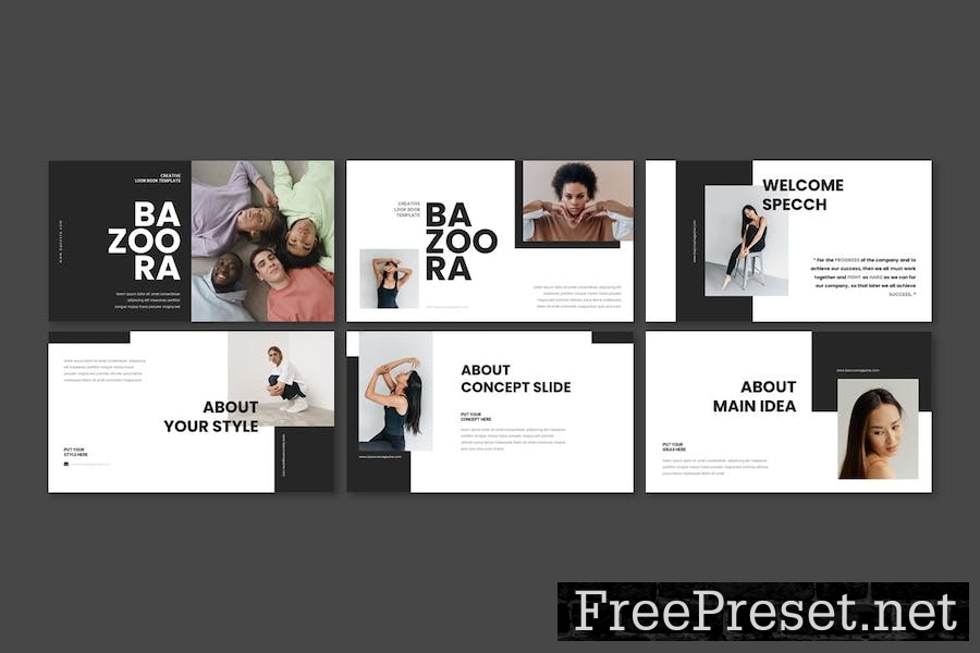 Bazoora - Lookbook Google Slides Template BCJZYB4