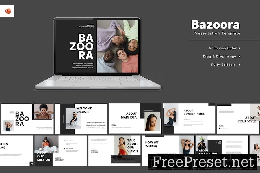 Bazoora - Lookbook Powerpoint Template ANK3YQZ