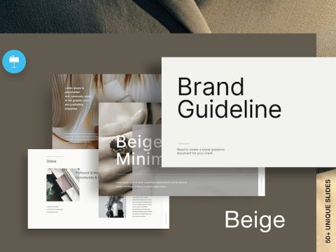 Beige Minimal Brand Guidelines Keynote EW8WDMZ