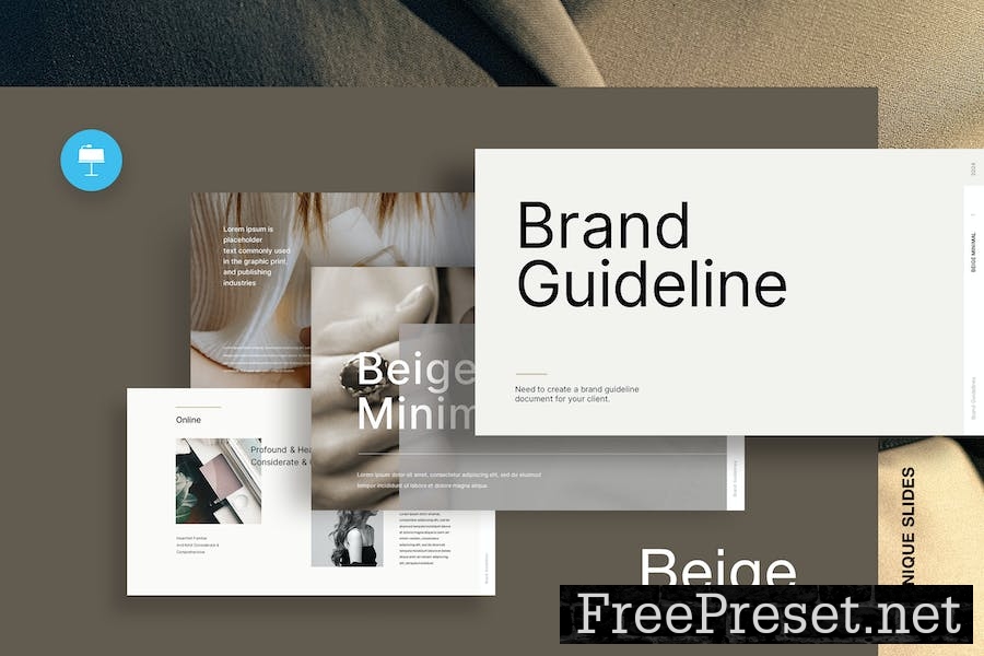 Beige Minimal Brand Guidelines Keynote EW8WDMZ