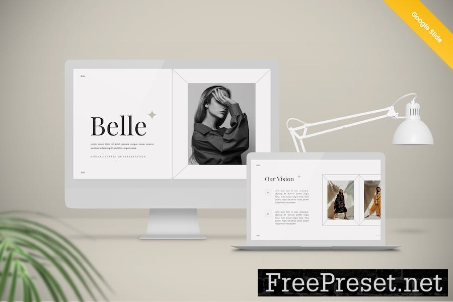 Belle - Minimalist Fashion Google Slides Template