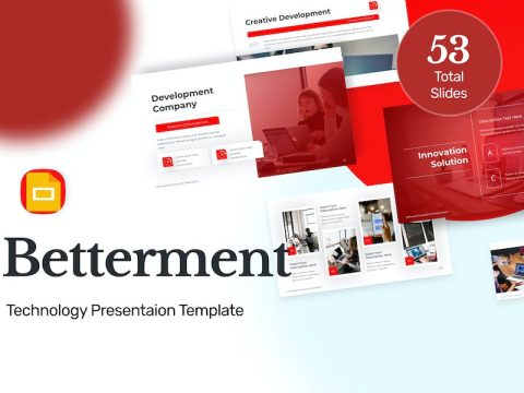 Betterment Red Modern Technology Google Slides