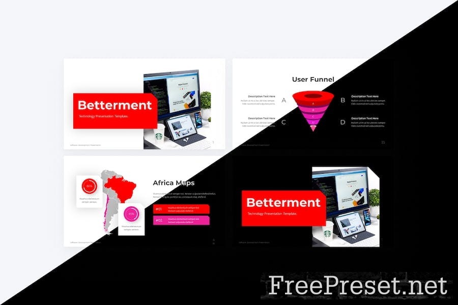 Betterment Red Modern Technology PowerPoint