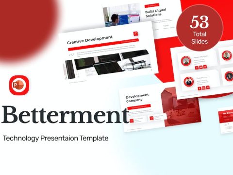 Betterment Red Modern Technology PowerPoint