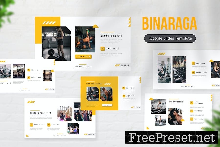 Binaraga Gym Google Slides