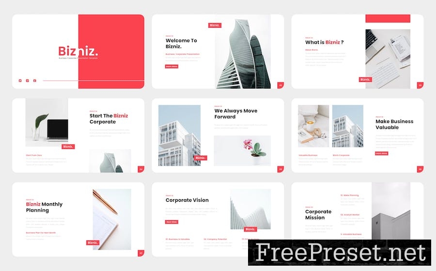 Bizniz - Business Corporate Keynote Template 7MTA2ZU