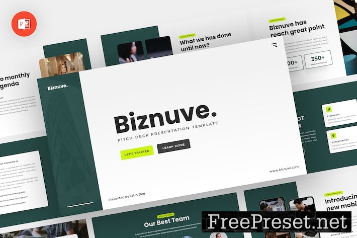 Biznuve - Pitch Deck Powerpoint Template 4NYTV7S