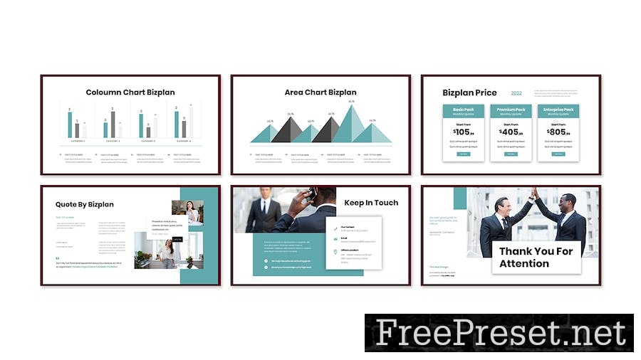 Bizplan Business Presentation PowerPoint Template RUSF7L6