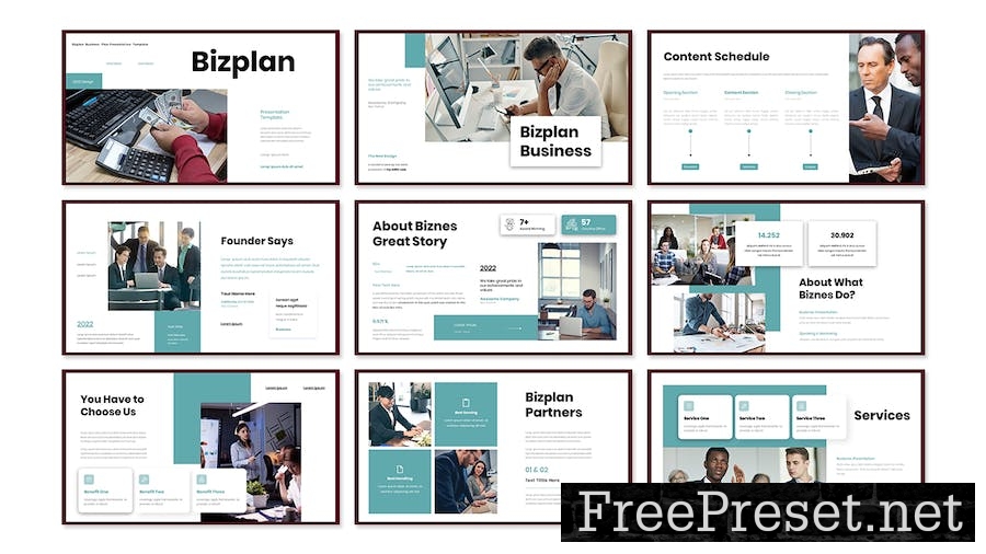 Bizplan Business Presentation PowerPoint Template RUSF7L6