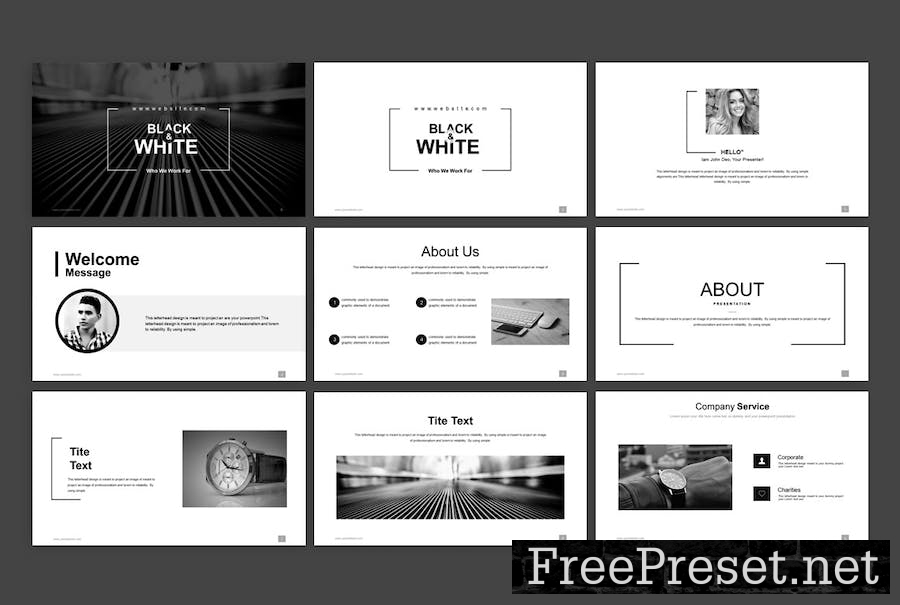 Black & White PowerPoint LYEG76T