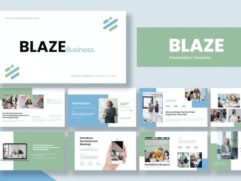 Blaze - Business Presentation PowerPoint Template KHTYNG7