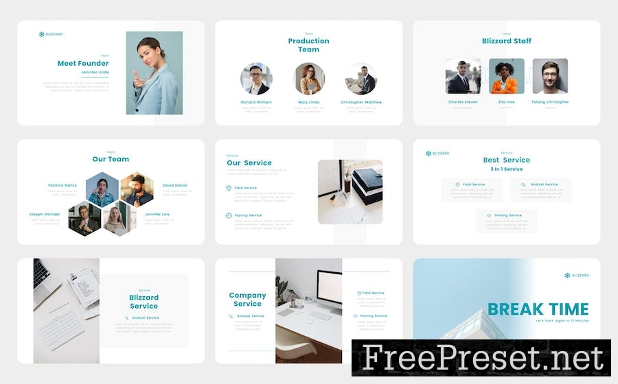 Blizzard - Company Profile PowerPoint Template 9PQ2PQC