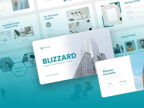 Blizzard - Company Profile PowerPoint Template 9PQ2PQC