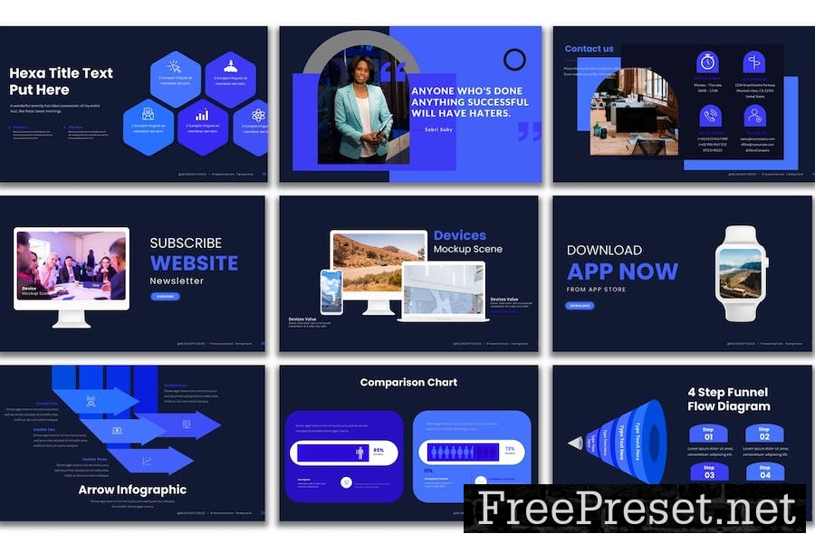 Blue Soft - PowerPoint Presentation Template DP3QN6B