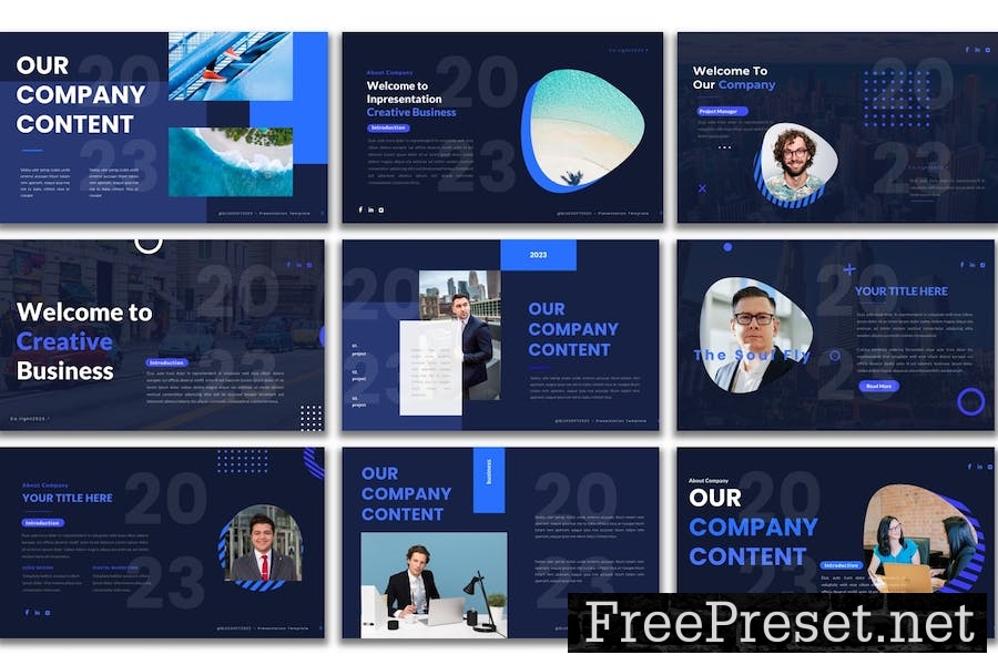 Blue Soft - PowerPoint Presentation Template DP3QN6B