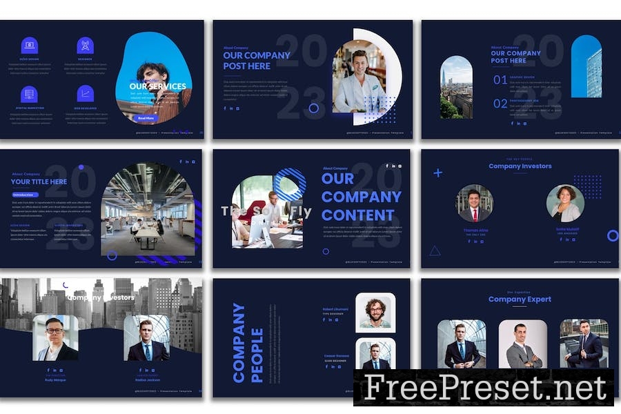 Blue Soft - PowerPoint Presentation Template DP3QN6B