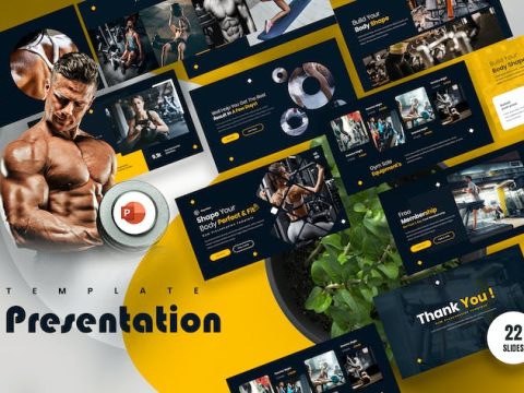 Body Gym PowerPoint Presentation Template WQDLZ3U