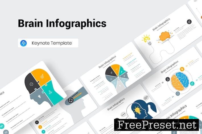 Brain Infographics Keynote Presentation Template KJN7HSP