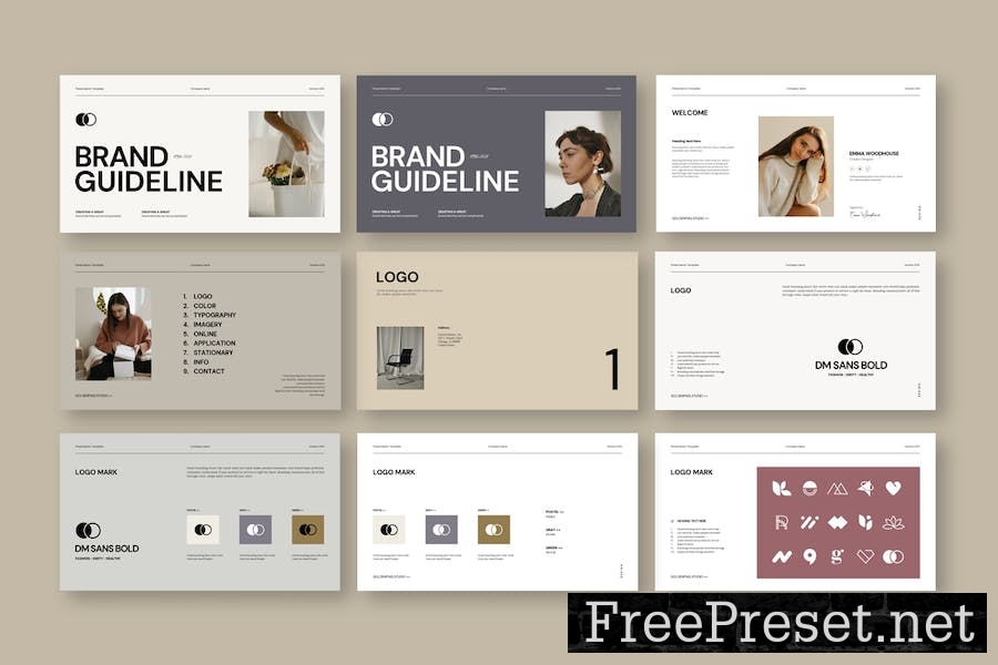 Brand Guideline Google Slide Template HPJUYZS