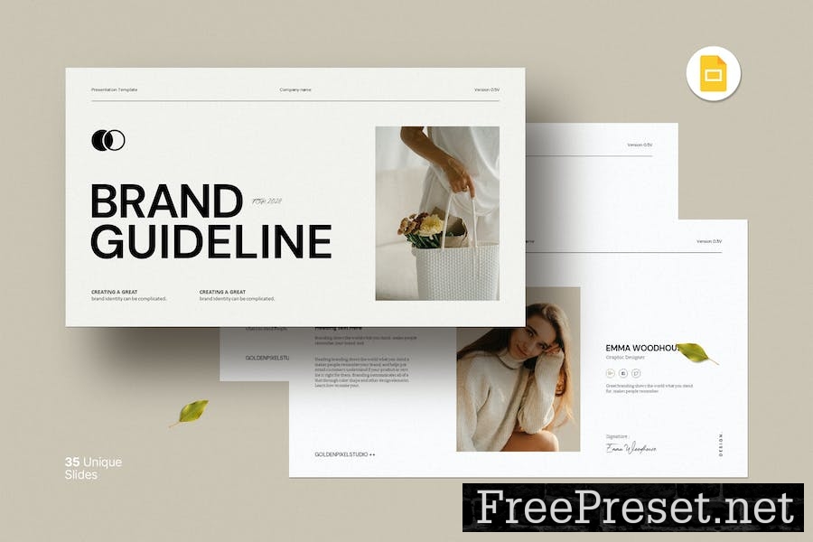 Brand Guideline Google Slide Template HPJUYZS