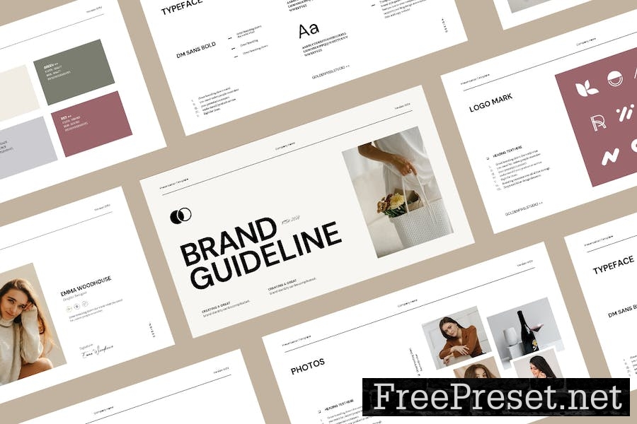 Brand Guideline Keynote Template QRNVK63