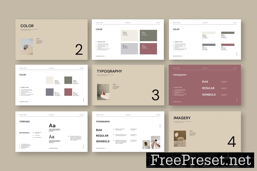 Brand Guideline Keynote Template QRNVK63