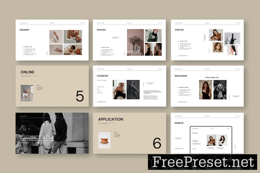 Brand Guideline Keynote Template QRNVK63