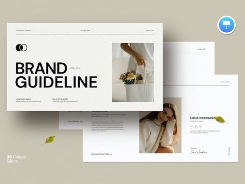 Brand Guideline Keynote Template QRNVK63