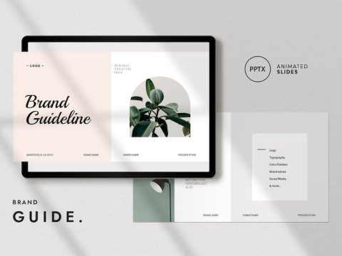 Brand Guideline Powerpoint Template Z93CQP4